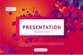 Presentation and landing page vector poster template. Abstract minimal background with smooth shape