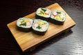 Closeup of large Maki Sushi plate