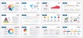 Presentation mockup. Modern business slide template, corporate advertising layout. Colorful analytic graphs, bars