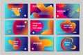 Presentation pages collection. Abstract business cover set. Landing page vector templates.
