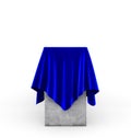 Presentation pedestal covered with Royalty Free Stock Photo