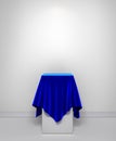 Presentation pedestal covered Royalty Free Stock Photo