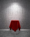 Presentation pedestal covered Royalty Free Stock Photo