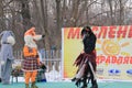 Presentation of the play Baba Yaga and the Fox at the Day of Shrovetide in Kanash, Chuvashia, Russia