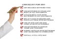 Presentation of SEO checklist Royalty Free Stock Photo