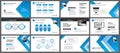 Presentation and slide layout background. Design blue gradient arrow template. Use for business annual report, flyer, marketing,