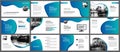 Presentation and slide layout background. Design blue and green gradient template. Use for business annual report, flyer, Royalty Free Stock Photo