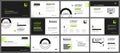 Presentation and slide layout background. Design green and black geometric template. Use for business keynote, presentation, slide
