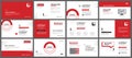 Presentation and slide layout background. Design red and black geometric template. Use for business keynote, presentation, slide,