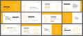 Presentation and slide layout background. Design yellow pastel leaves and flower template. Use for keynote, presentation, slide,