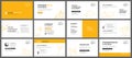 Presentation and slide layout background. Design yellow pastel leaves and flower template. Use for keynote, presentation, slide,