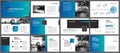 Presentation and slide layout template. Design blue and green gradient geometric background. Use for business annual report, flyer Royalty Free Stock Photo