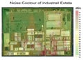 Presentation the sound level measuring of industrial estate in noise contour pattern