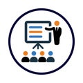 presentation, teaching , training , business presentation icon