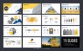 Presentation template with infographic elements.