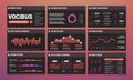 Presentation templates vector, infographic dashboards. Modern infographic interface pages