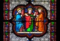 Presentation in the Temple, stained glass window in the Basilica of Saint Clotilde in Paris