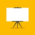 Presentation whiteboard advertising stand, artist easel, flip chart vector illustration Royalty Free Stock Photo