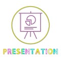 Presentation Whiteboard Icon Vector Illustration