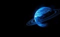 Presented here is Neptune, a gorgeous planet that is part of the solar system. NASA provided most of the image elements Royalty Free Stock Photo