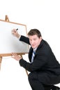 Presenter with board Royalty Free Stock Photo
