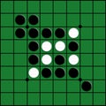 Presenting the board game Reversi or Otello White and black point positioning To decide to lose and win In playing games