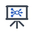 Presenting business tactics icon