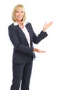 Presenting business woman Royalty Free Stock Photo