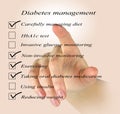 Checklist for diabetes management Royalty Free Stock Photo