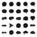 Bubble Chat Glyph Icons Pack
