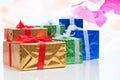 Presents and Celebration Concepts. Many Colorful Wrapped Up Gift Boxes