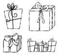 Presents Gifts Line Art