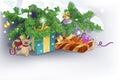 Presents under Christmas tree Royalty Free Stock Photo