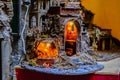 Presepe napoletano.house create the crib of the nativity scene Royalty Free Stock Photo