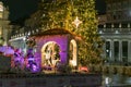 The Presepio from the St. Peter`s Square for the holidays on a rainy evening, Italy