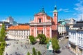 Preseren square, Ljubljana, capital of Slovenia.