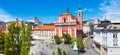 Preseren square, Ljubljana, capital of Slovenia.