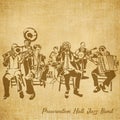 Preservation Hall Jazz Band Digital Hand drawn Illustration