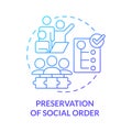 Preservation of social order blue gradient concept icon Royalty Free Stock Photo