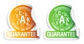 Preservation vitamins and minerals stickers. Royalty Free Stock Photo