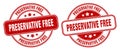 Preservative free stamp. preservative free label. round grunge sign Royalty Free Stock Photo