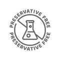 Preservative free vector icon