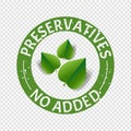 Preservatives Free Natural Food Stamp Transparent Background