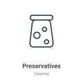 Preservatives outline vector icon. Thin line black preservatives icon, flat vector simple element illustration from editable