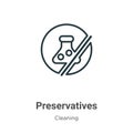 Preservatives outline vector icon. Thin line black preservatives icon, flat vector simple element illustration from editable