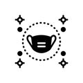 Black solid icon for Preserve, mask and conserve