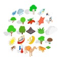 Preserve icons set, isometric style