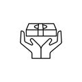 preserve money line icon. Element of insurance sign for mobile concept and web apps. Thin line preserve money icon can be used for