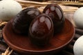 Preserved egg in cold sauce is a traditional dish