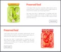 Preserved Food Banners with Vegetable in Brine